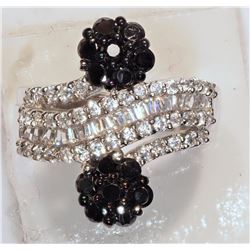 #33-STERLING SILVER  CUBIC ZIRCONIA  RING