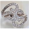 Image 1 : #41-STERLING SILVER  CUBIC ZIRCONIA RING