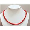 Image 1 : #50-MAGNETIC CLASP POLY CORAL NECKLACE