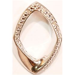 #16-STERLING SILVER DIAMOND PENDANT