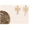 Image 1 : #20-14KT GOLD CUBIC ZIRCONIA CROSS EARRINGS
