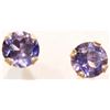 Image 1 : #23-10KT GOLD IOLITE EARRINGS (0.80CT)