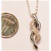 Image 2 : #30-STERLING SILVER DIAMOND (0.15CT) PENDANT W/ COA
