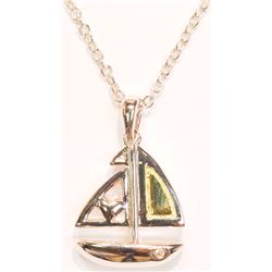 #40-RHODIUM PLATED STERLING SILVER DIAMOND