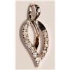 Image 1 : #44-STERLING SILVER CUBIC ZIRCONIA PENDANT