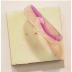 #48-PURPLE GENUINE AGATE RING