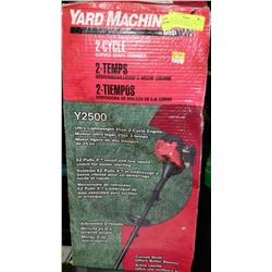 NEW YARD MACHINES 2 CYCLE CURVED SHAFT TRIMMER