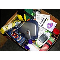 LOT OF MISCELLANOUS TOYS INCL. LEAPSTER,LEAPFROG,SPONGE BOB