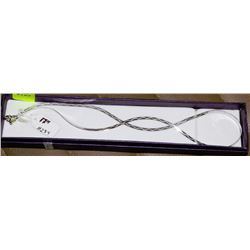 STERLING SILVER .925 HERRINGBONE NECKLACE 17"