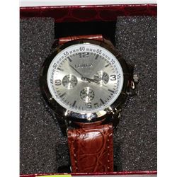 LONDA MENS WATCH WITH BROWN STRAP