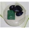 Image 1 : #36-NATURAL SAPPHIRE  AND EMERALD 41CT