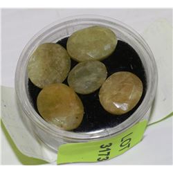 #37-NATURAL YELLOW SAPPHIRE STONES 31.5CT