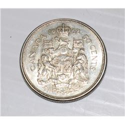 1962 CANADIAN 50 CENT PIECE