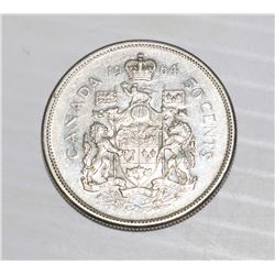 1964 CANADIAN 50 CENT PIECE