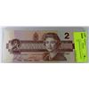 Image 1 : 1986 CANADIAN $2 DOLLAR ROBIN BANK NOTE