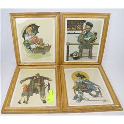LOT OF FOUR NORMAN ROCKWELL PICTURES