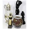 Image 1 : BOX OF ASSORTED DECOR INCL. EGYPTIAN STATUE