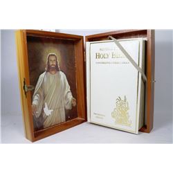 THE HOLY BIBLE IN CEDAR BOX
