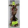 Image 1 : MULTI COLOURED GLASS VASE WITH ROLLED EDGES