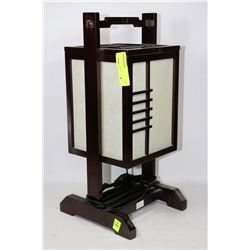 ORIENTAL PAPER & WOOD LAMP