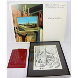 LOT OF FRAMED ART AND PRINTS INCL SUGAR HOUSE