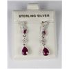 Image 1 : PAIR OF STERLING SILVER (RHODIUM PLATED) DIAMOND &
