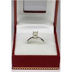 14KT WHITE GOLD SOLITAIRE DIAMOND RING  WITH 048CT