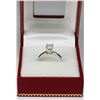 Image 1 : 14KT WHITE GOLD SOLITAIRE DIAMOND RING  WITH 048CT