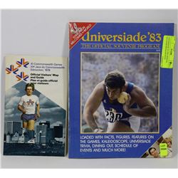 UNIVERSIADE '83 THE OFFICIAL SOUVENIR PROGRAM WITH