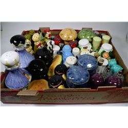 FLAT OF SALT & PEPPER SHAKERS