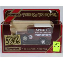 MATCHBOX SPRATTS Y-22 1930 MODEL "A" FORD VAN