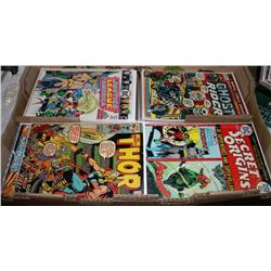 BOX OF OVER 90 OLD ESTATE COMICS FEATURING JUSTICE