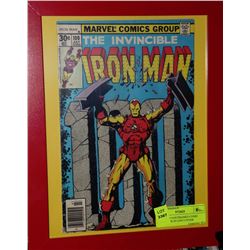 IRON MAN #100 FRAMED COMIC BOOK WITH 30 CENT COVER