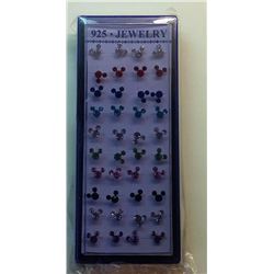 LOT OF 20 PAIRS OF MICKEY MOUSE SHAPED STUD