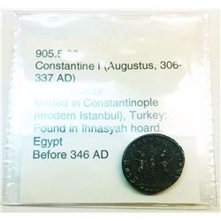 ANCIENT CONSTANTINE 1st  BRONZE COIN