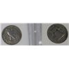 Image 1 : R-2PCS 1942 LIBERTY AND FRANKLIN 1960-D US SILVER