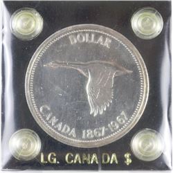 I-ONE- 1967 CANADA SILVER DOLLAR CAMEO