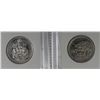 Image 1 : K-LOT OF 2PCS 1962-65 CANADA SILVER HALF DOLLARS