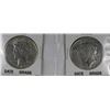 Image 1 : S- 2PCS 1923D & 1928S US SILVER PEACE DOLLARS