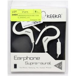 KEEKA EARPHONES WITH MIC FOR SAMSUNG, IPHONE, ETC.