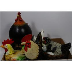 TRAY OF CHICKEN COLLECTIBLES