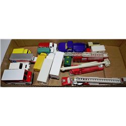 COLLECTION OF FIRE TRUCKS AND DINKY CARS