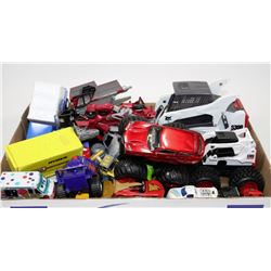 FLAT OF ASSORTED DINKY CARS,BOBCATS ETC