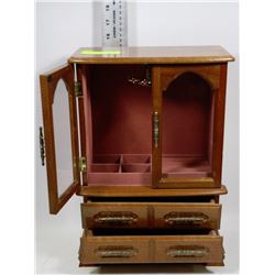 LARGE WOODEN JEWELLERY BOX