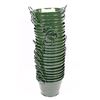 Image 1 : LOT OF 24 STEEL PLANT POTS - GREEN