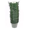 Image 1 : LOT OF 24 STEEL PLANT POTS - GREEN