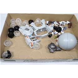LOT OF 36 STAR WARS FIGHTER PODS WITH SHIPS AND