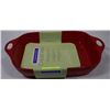Image 1 : NEW CORNINGWEAR CREATIONS RED OBLONG