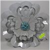 Image 1 : METAL WALL HANGING METAL FLOWER 19"W