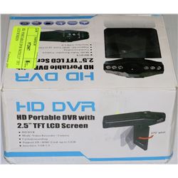 HD  PORTABLE DVR WITH 2.5" TFT LCD SCREEN